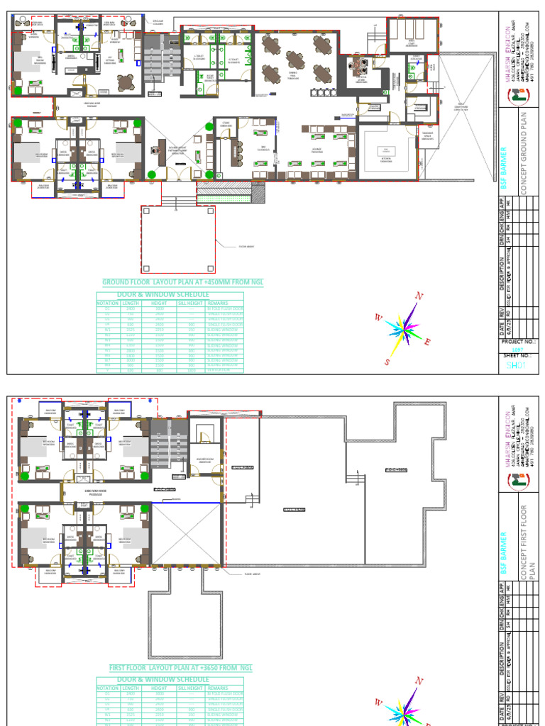 Ground Floor Layout Plan with Glass Partitions | PDF | Architectural ...
