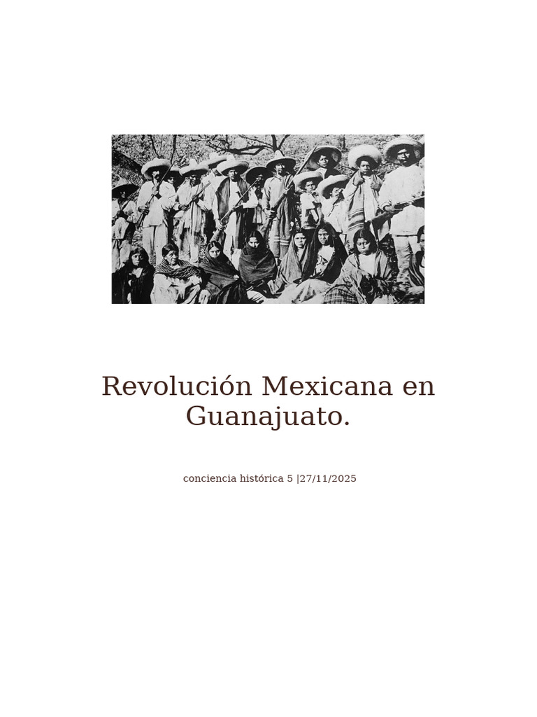 Impacto de la Revolución en Guanajuato | PDF | revolución mejicana | México