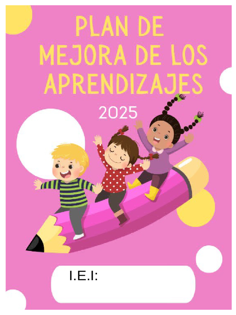 Plan de Mejora de Aprendizajes IEI | PDF | Evaluación | Aprendizaje