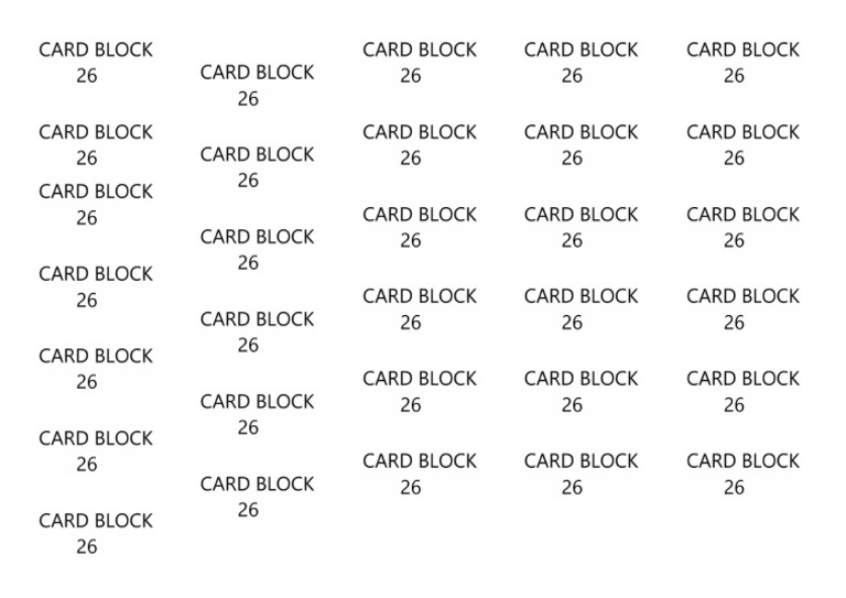 Card Block | PDF