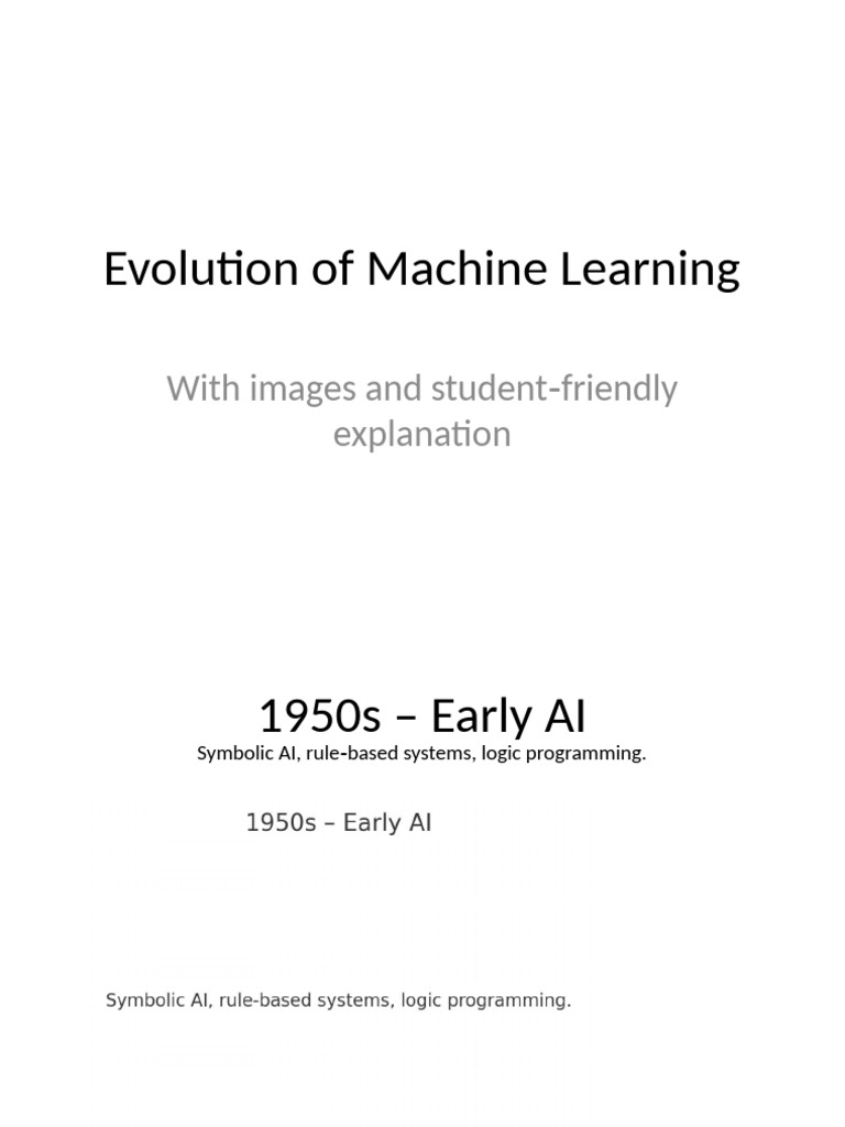 Evolution of ML With Images | PDF