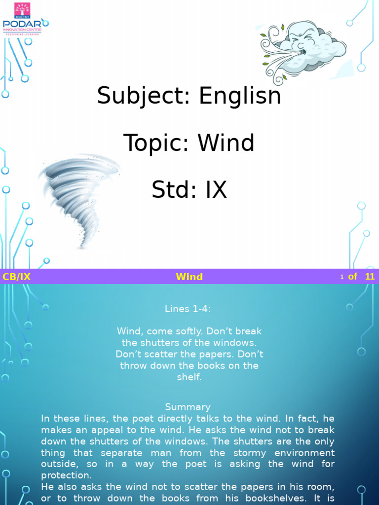 PPT1 CB IX Eng Wind | PDF