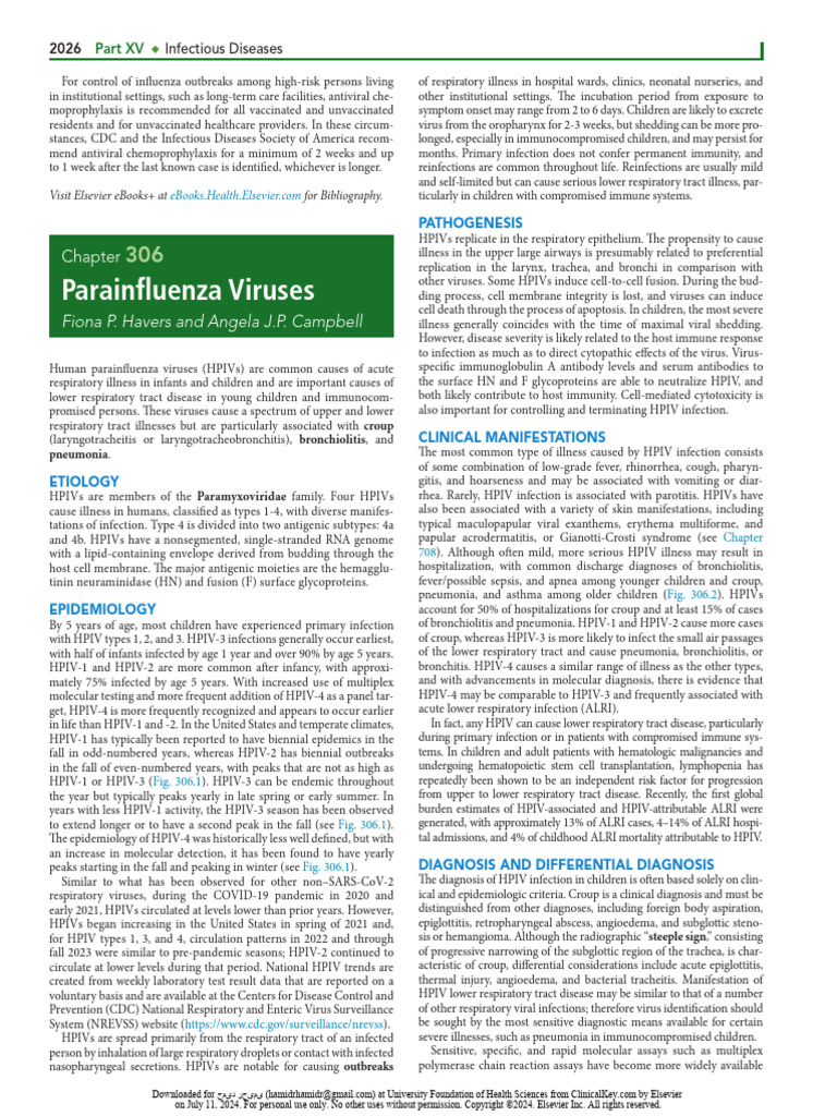 Understanding Human Parainfluenza Viruses | PDF | Influenza | Diseases ...