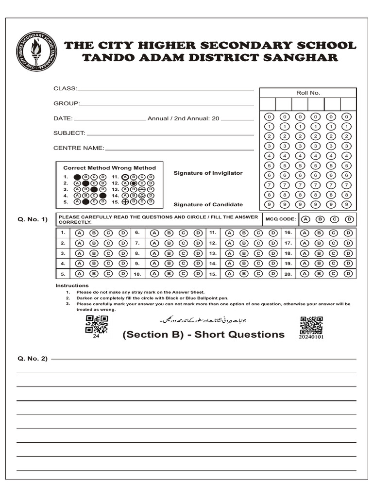Annual Exam Question Paper Template | PDF | Chess Openings | Chess