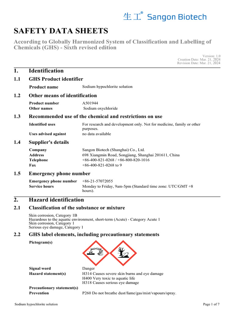 Safety Data Sheets | PDF | Dangerous Goods | Safety