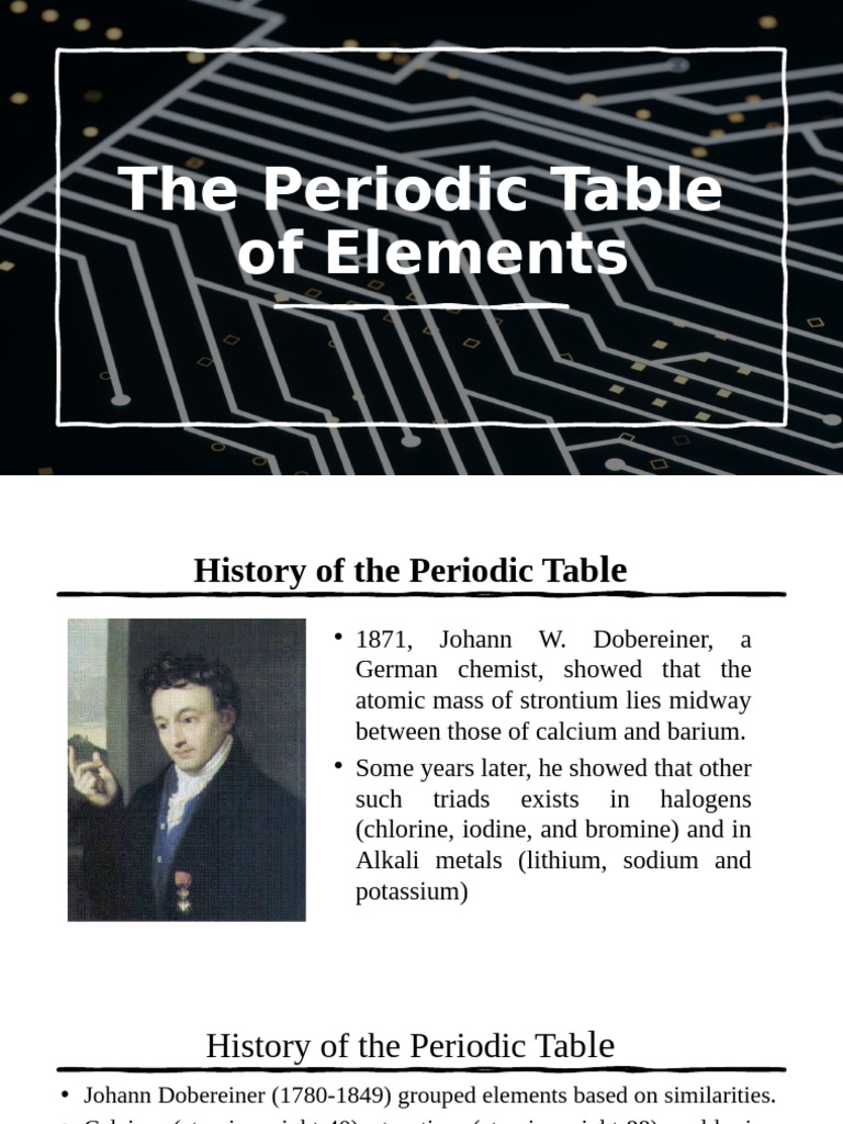 History and Structure of the Periodic Table | PDF | Periodic Table ...