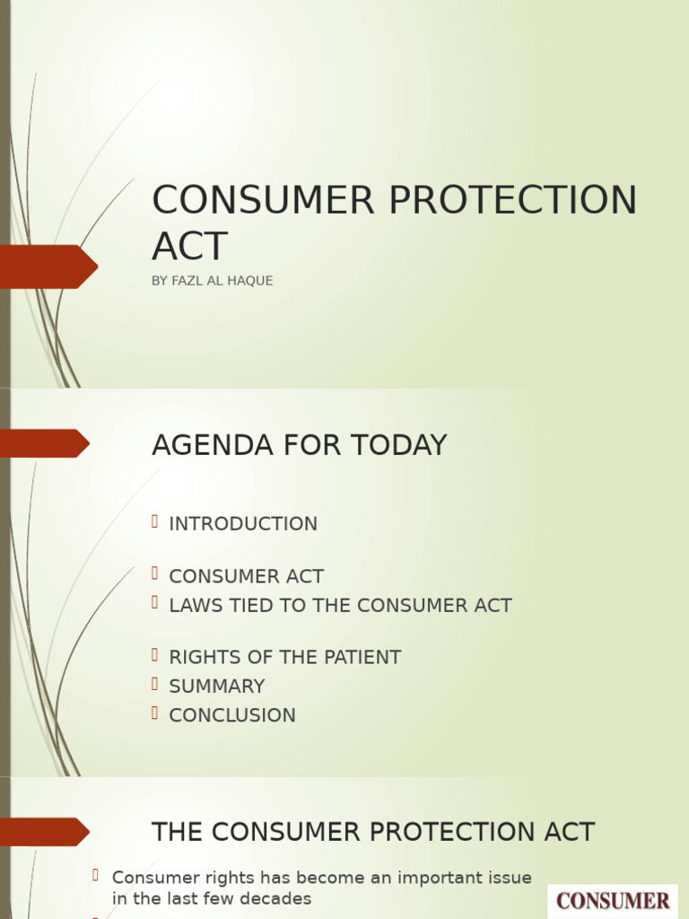 Understanding the Consumer Protection Act | PDF | Patient | Physician