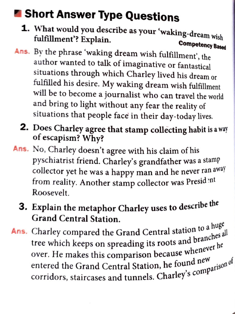 Short Answer Questions on 