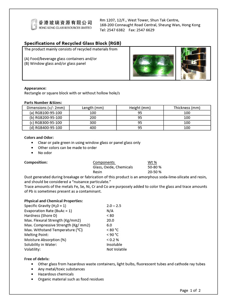 HKGR Spec of RGB 20210328 | PDF | Homogeneous Chemical Mixtures ...