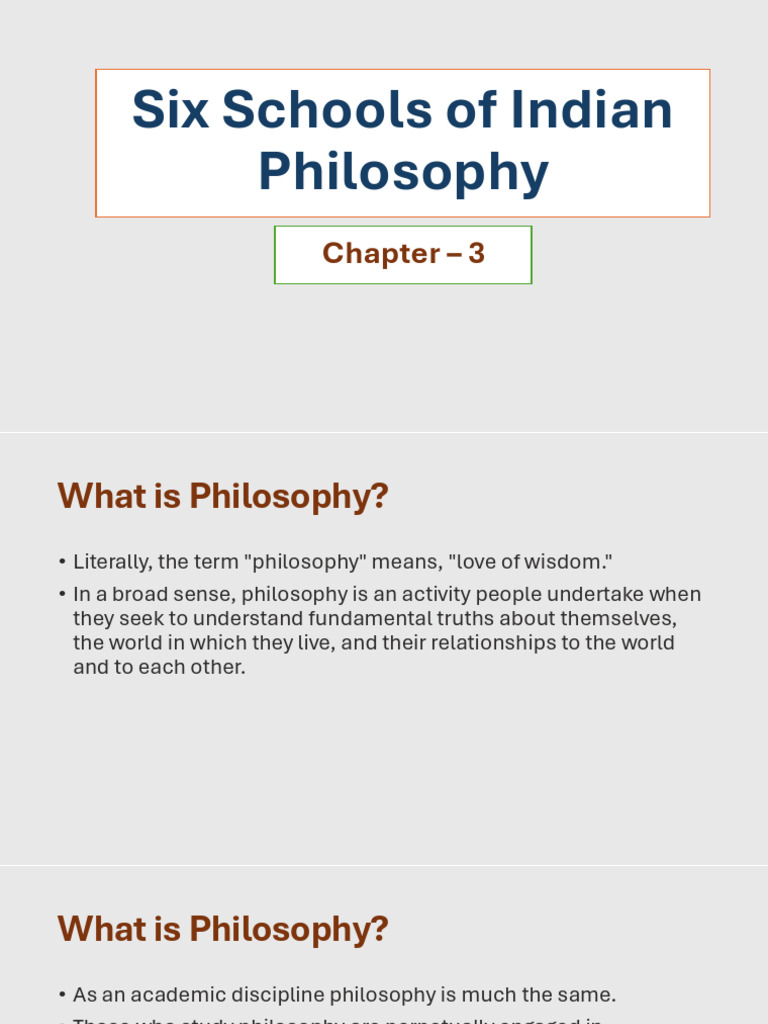 Overview of Six Indian Philosophies | PDF | Yoga | Vedanta