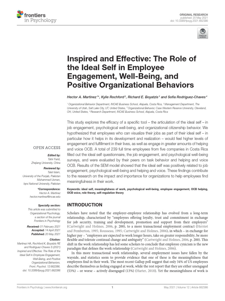 Fpsyg 12 662386 | PDF | Well Being | Goal
