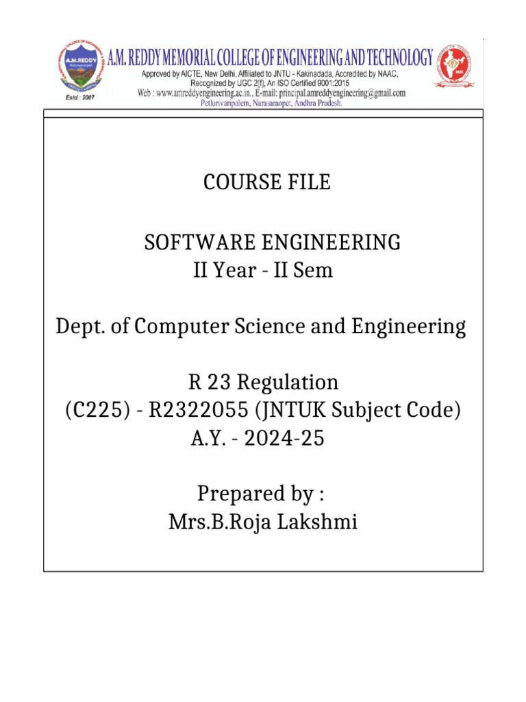 Software Engineering Course Overview | PDF | Software Development ...