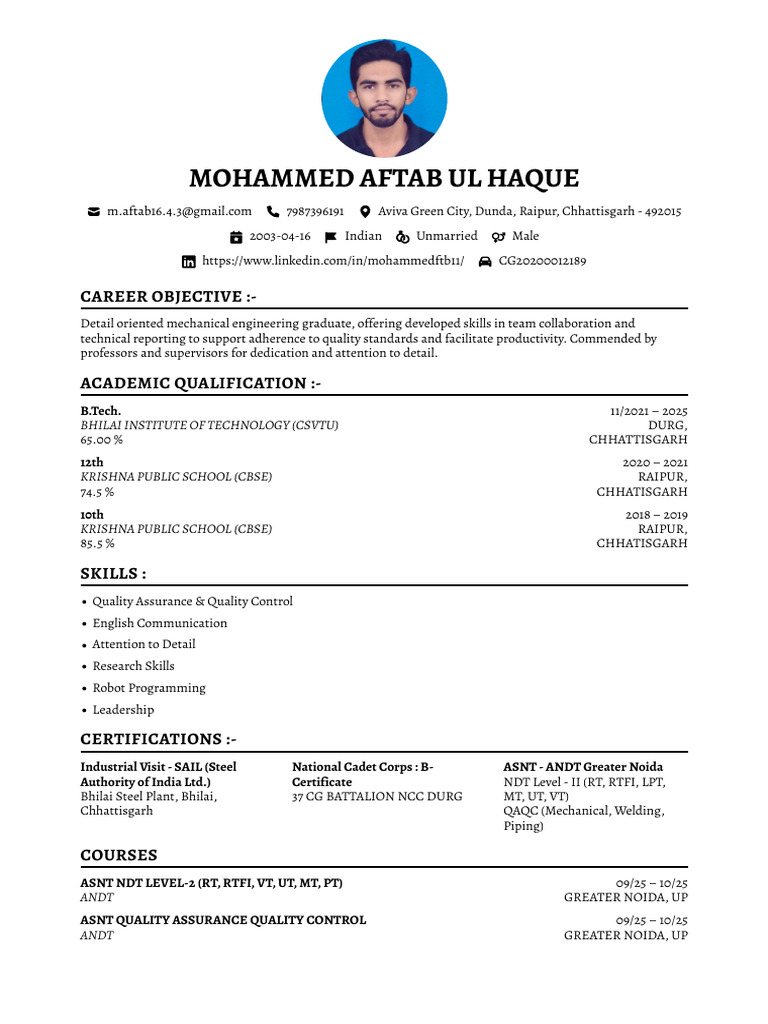 Mechanical Engineering Graduate Resume | PDF | Engineering | Mechanical ...