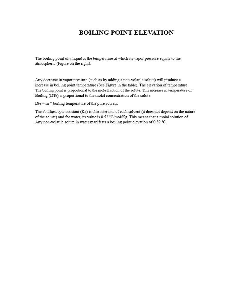 Boiling Point Elevation Explained | PDF