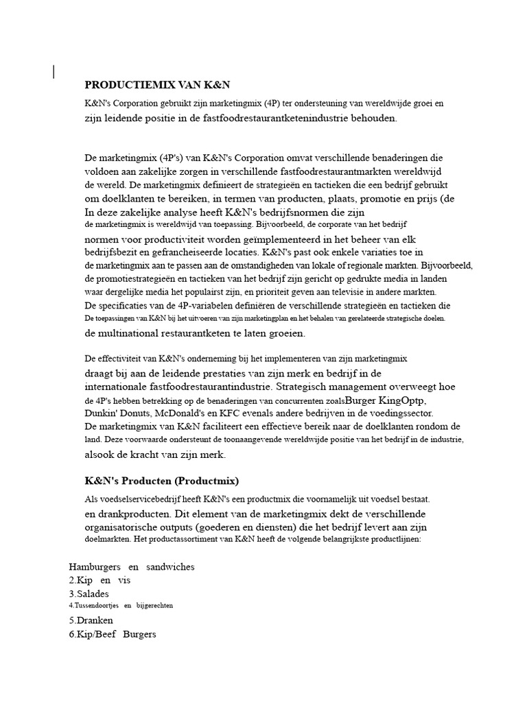 K&n's Verslag | PDF