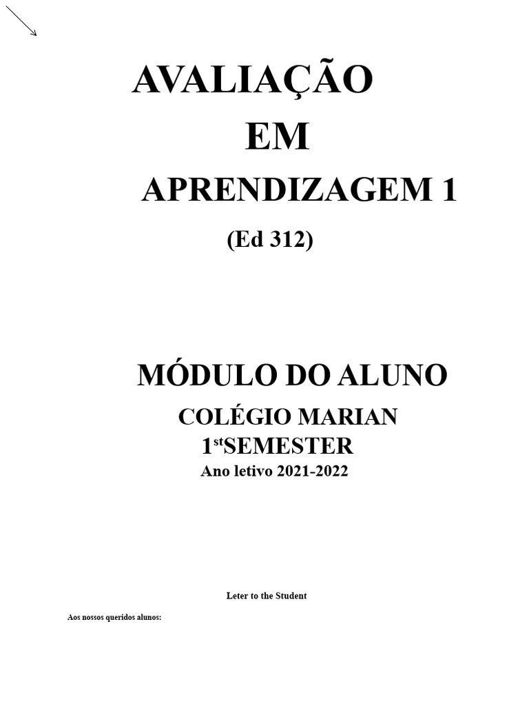 Avaliação na Aprendizagem: Conceitos e Princípios | PDF | Aprendizado ...