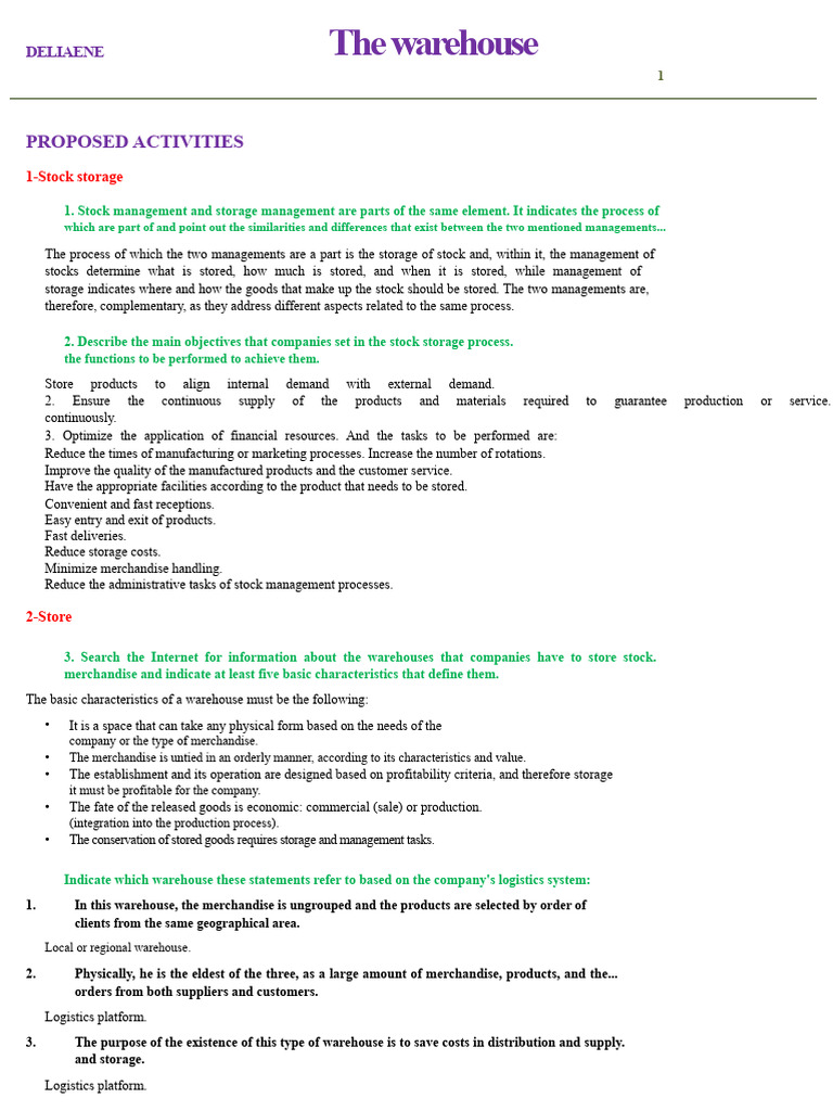 Stock Management and Warehouse Optimization | PDF | Warehouse | Logistics