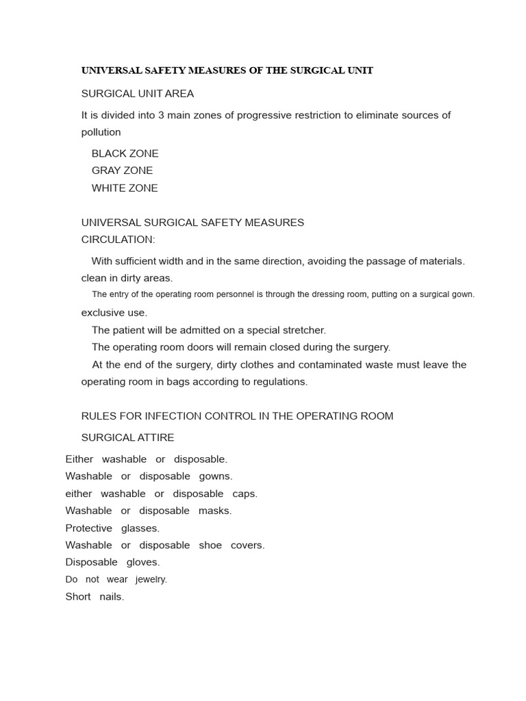 Surgical Unit Safety and Design Guidelines | PDF | Operating Theater