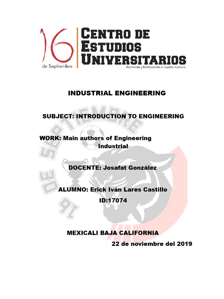Main Precursors of Engineering | PDF | Industrial Engineering | Lean ...