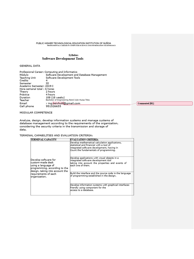 Syllabus Software Development Tool | PDF | Computer Programming ...