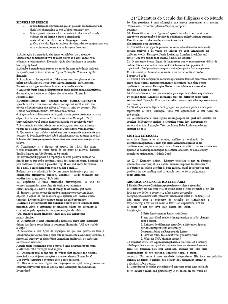 Figuras de Linguagem e Crítica Literária | PDF | Marxismo | Amor