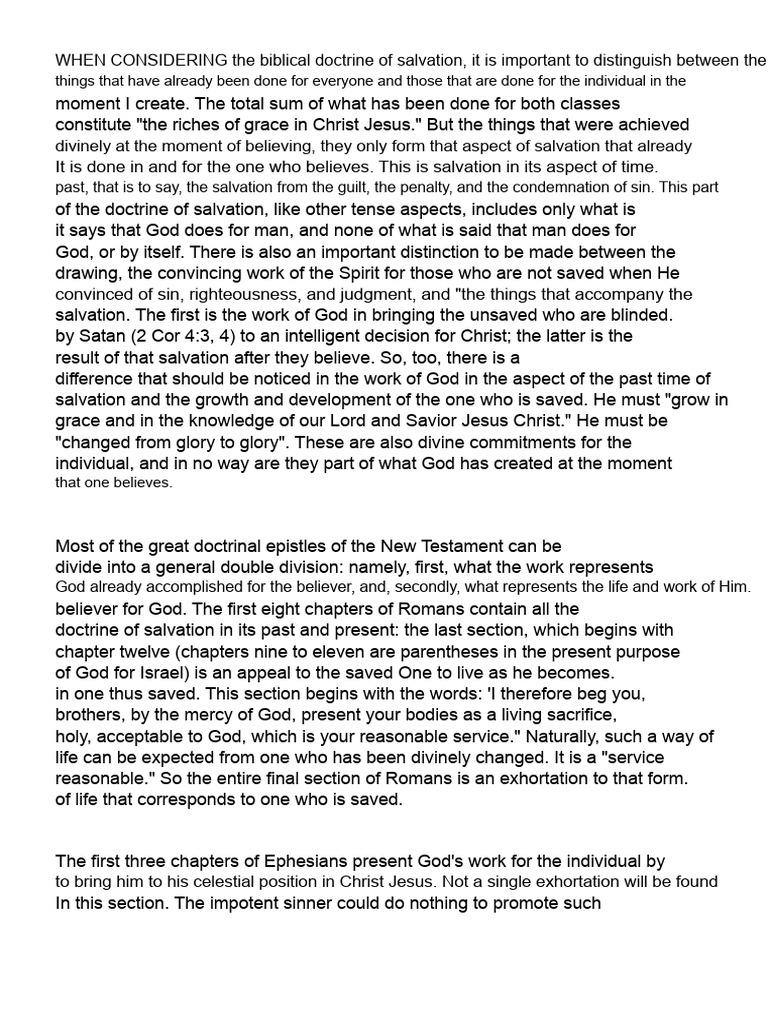Understanding Salvation in Christ | PDF | Grace In Christianity | God ...