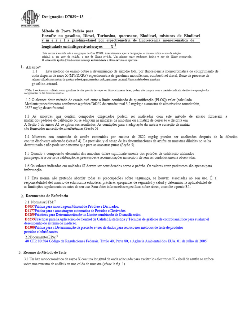 Método de Análise de Enxofre em Combustíveis | PDF | Biodiesel | Raio X