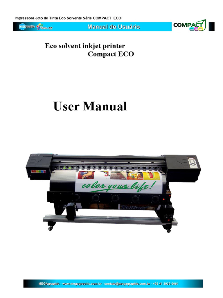 Eco Solvent Inkjet Printer Manual | PDF | Printer (Computing) | Office ...