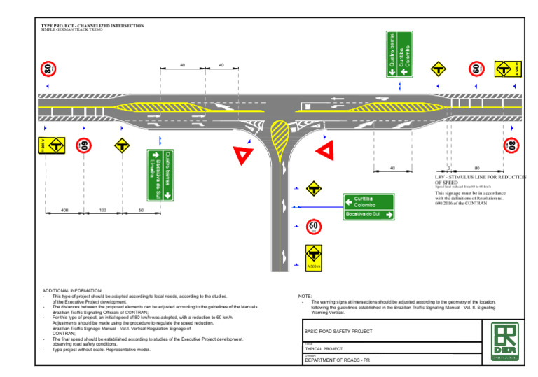 Channelized Intersection Speed Reduction Plan | PDF | Traffic | Road ...