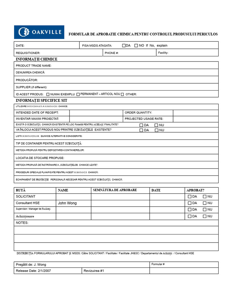 Hs Formularaplicațiechimică | PDF