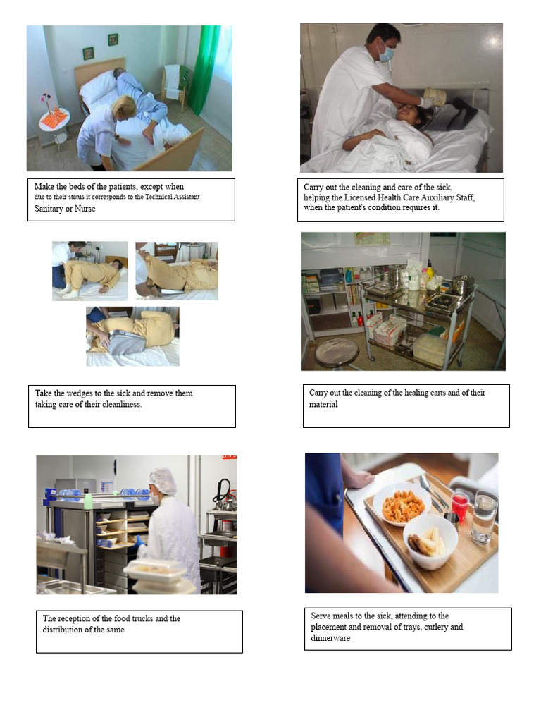 Patient Care and Support Duties Guide | PDF | Nursing | Public Services