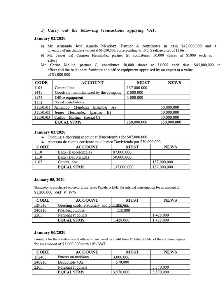 VAT Transactions and Accounting Entries | PDF | Value Added Tax | Taxes