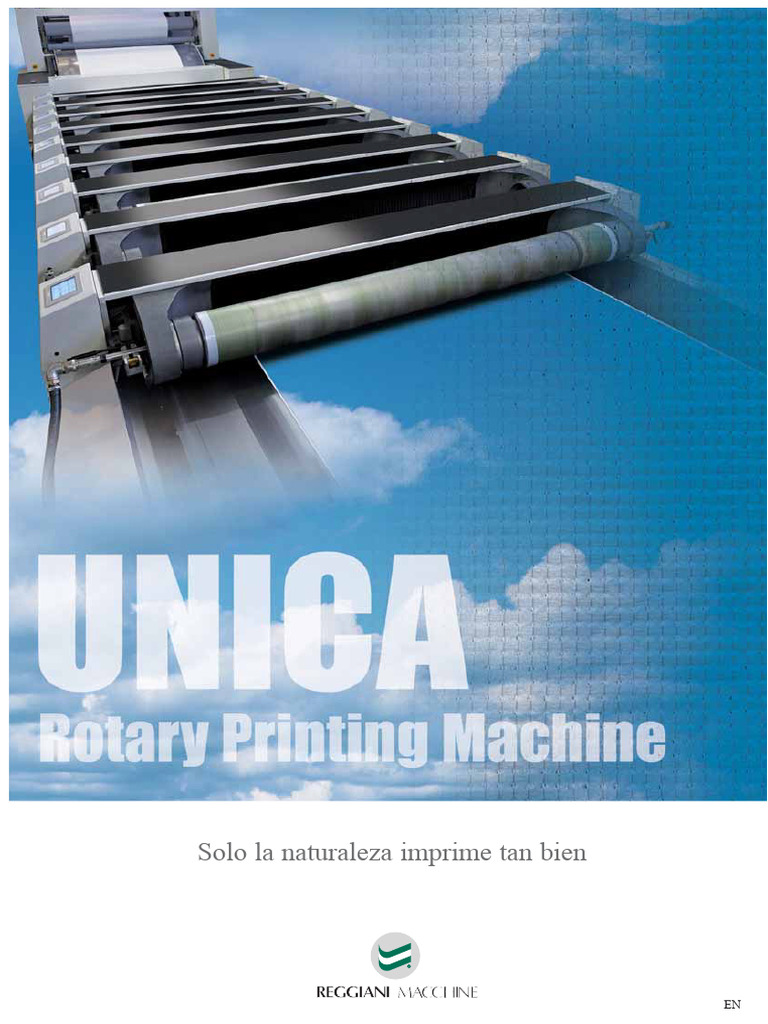 Máquina de impresión rotativa UNICA | PDF | Rodamiento (Mecánico ...