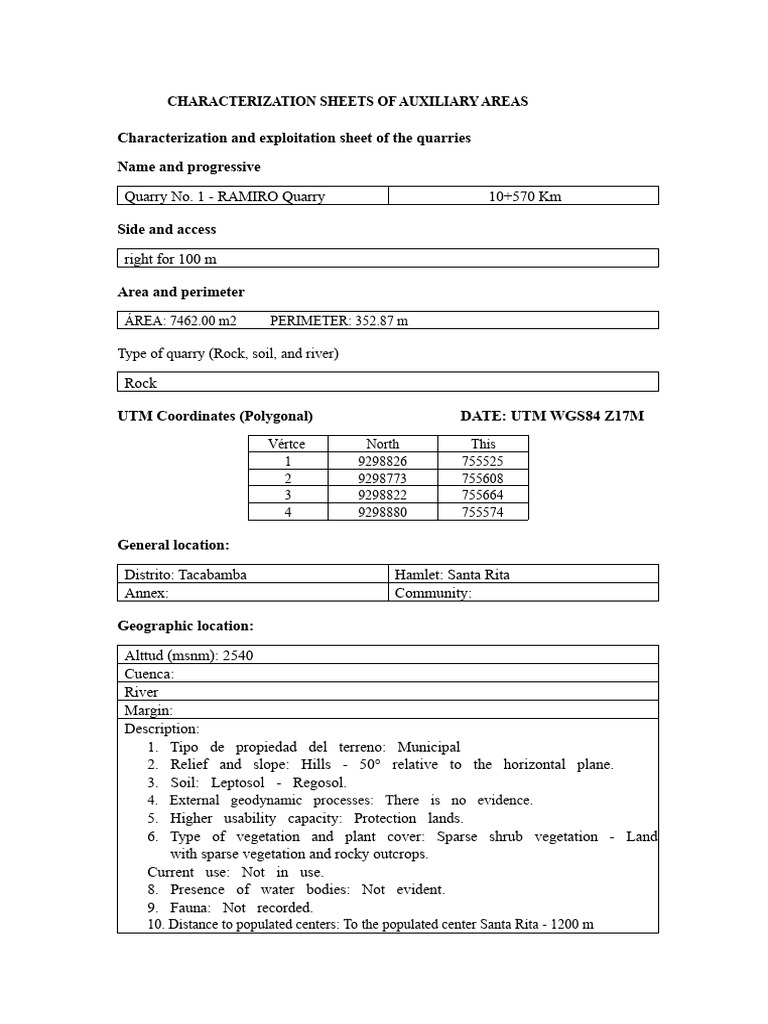 Quarry and DME Characterization Report | PDF | Soil | Waste