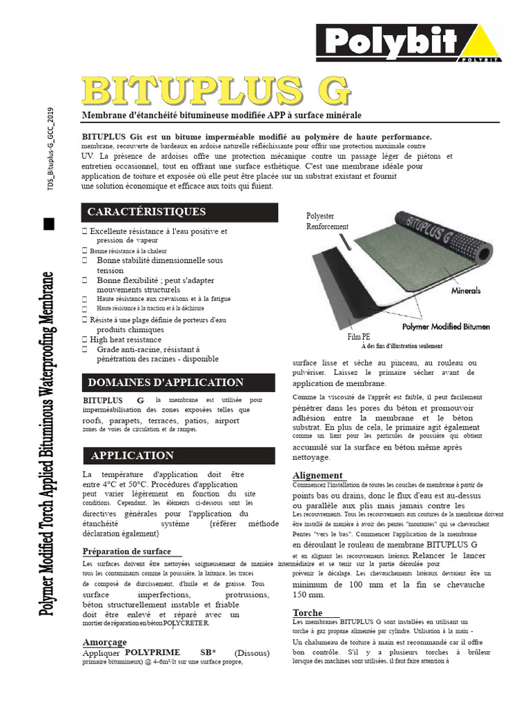 Membrane d'étanchéité bitumineuse APP | PDF | Béton | Eau