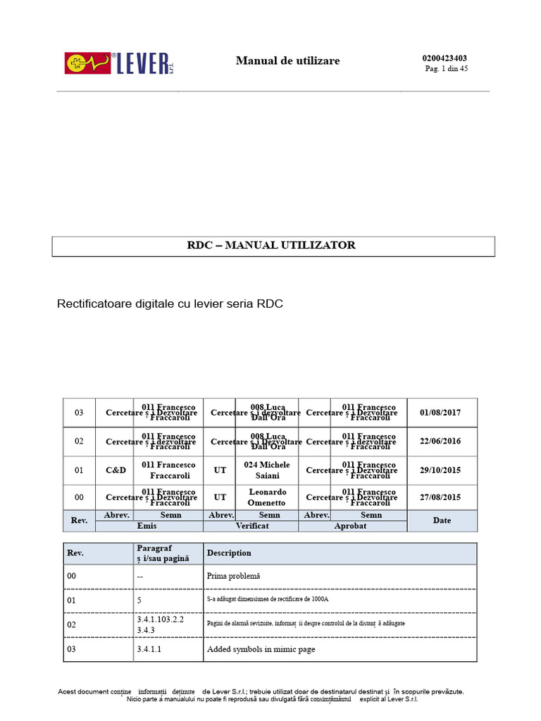 Manuale RDC - EN | PDF