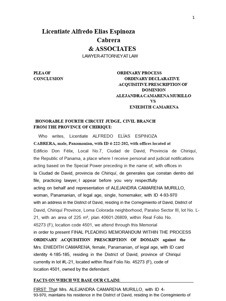 Final Pleading for Property Ownership Case | PDF | Common Law | Justice
