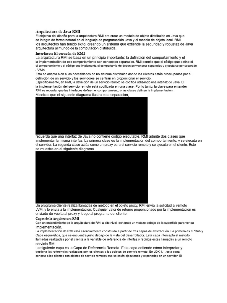 Arquitectura Java RMI: Diseño y Capas | PDF | Arquitectura de agente de ...