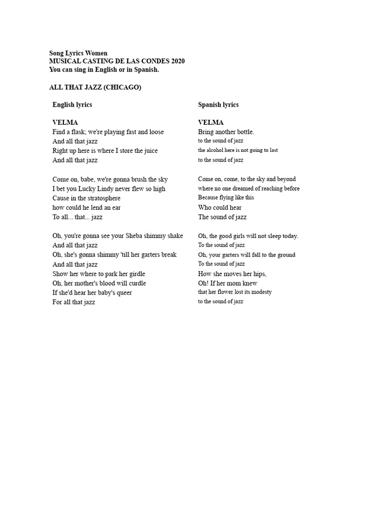 Women’s Musical Song Lyrics Collection | PDF