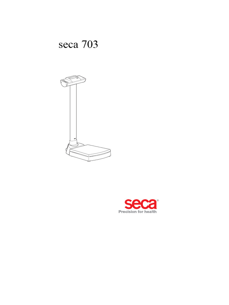 Seca 703 Electronic Scale User Manual | PDF | Body Mass Index | Menu ...