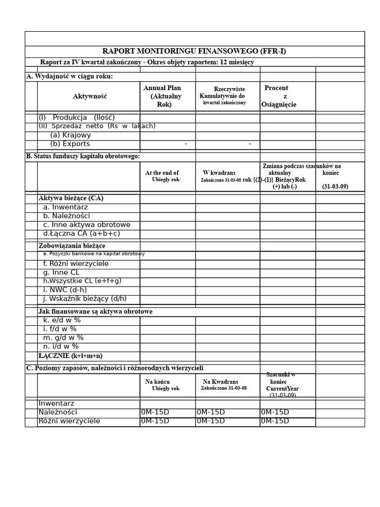 3_sbi ffr i & ii format.xls | PDF