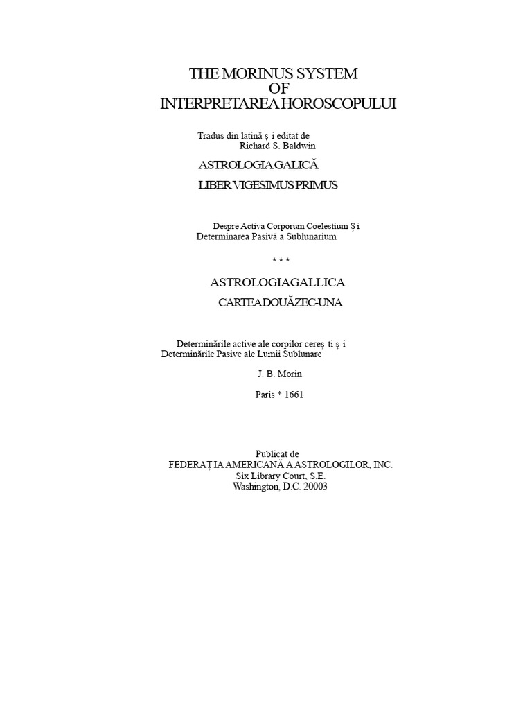 Morin - Sistemul Morinus | PDF