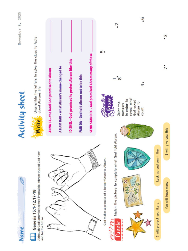 November 8, 2025 Activity Sheets | PDF