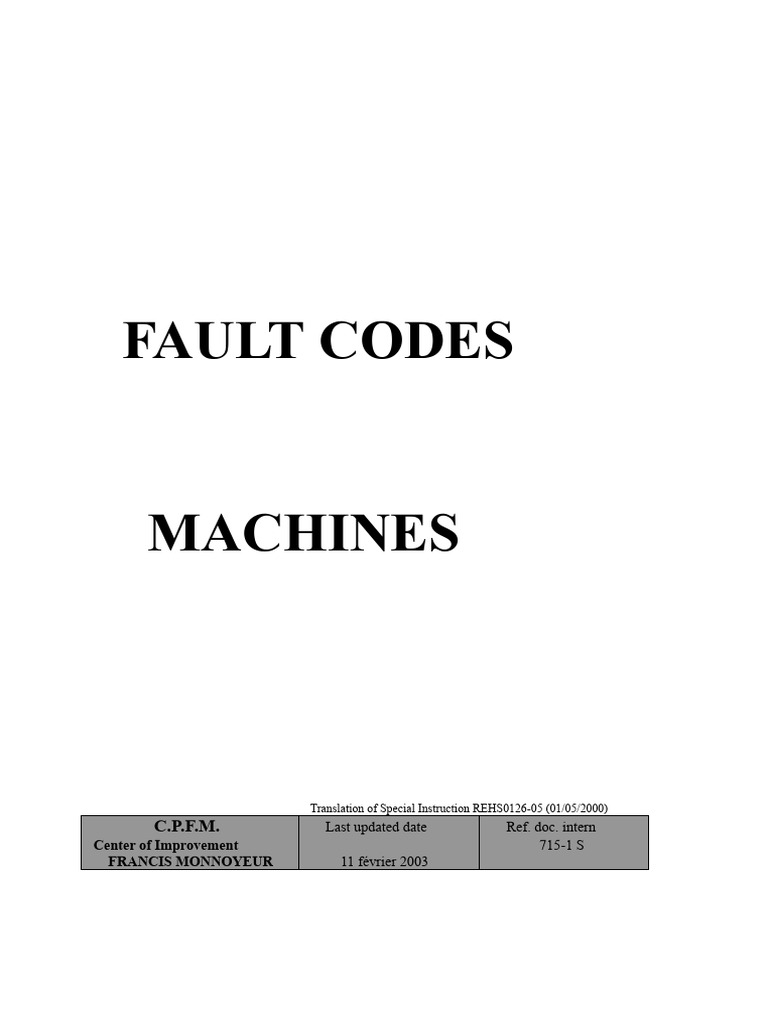 Machine Fault Codes and Components Guide | PDF | Throttle | Fuel Injection