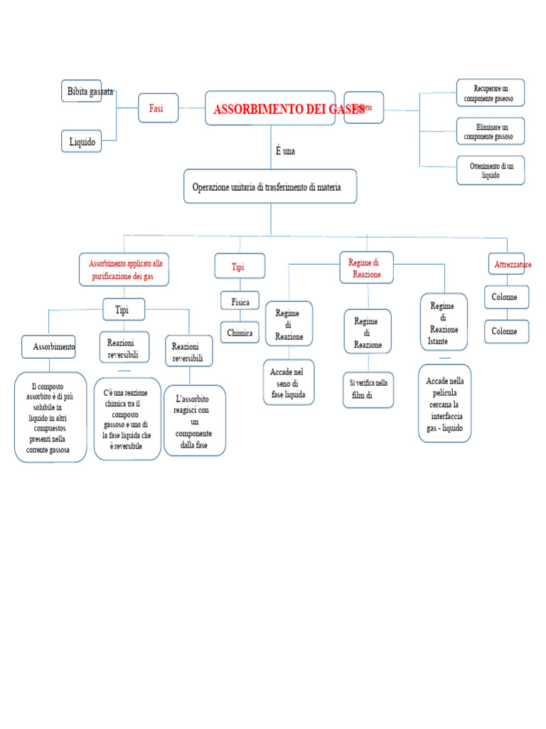 Mappa Concettuale Sull'assorbimento Dei Gas 1 | PDF