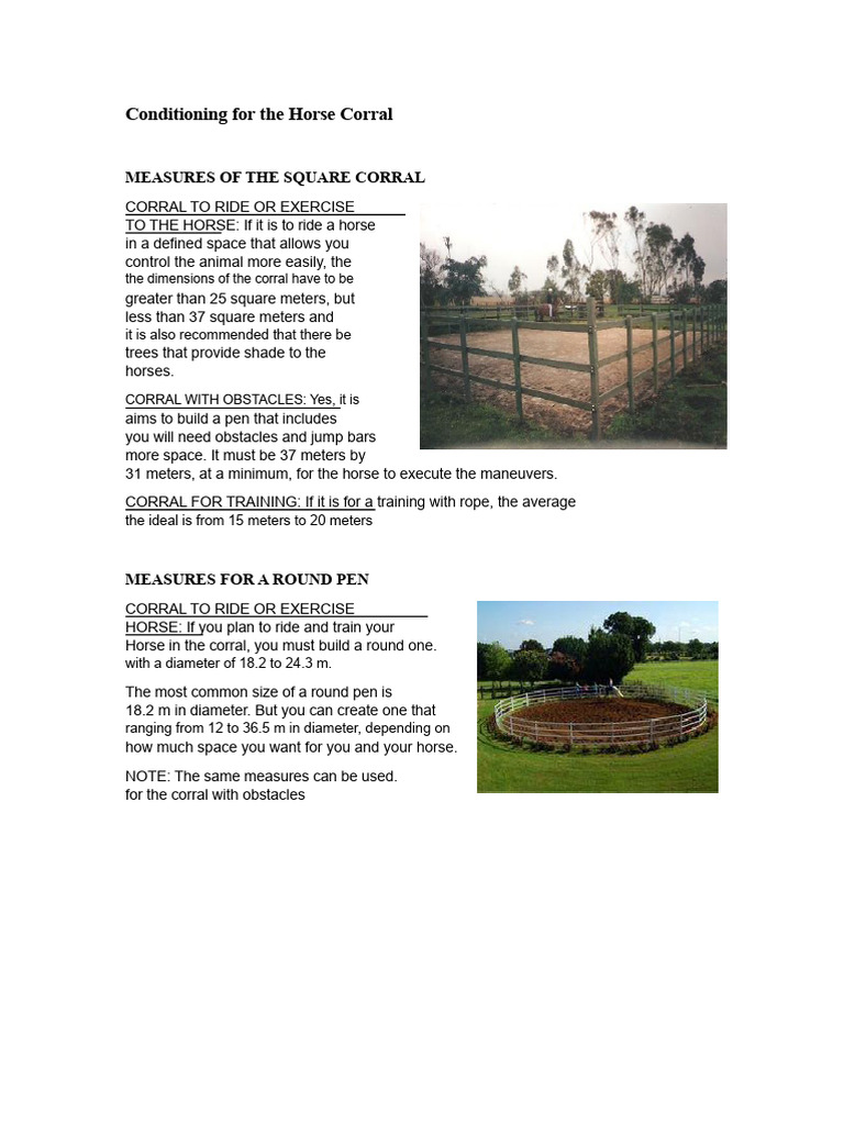 Horse Corral and Stable Construction Guide | PDF | Horses | Window