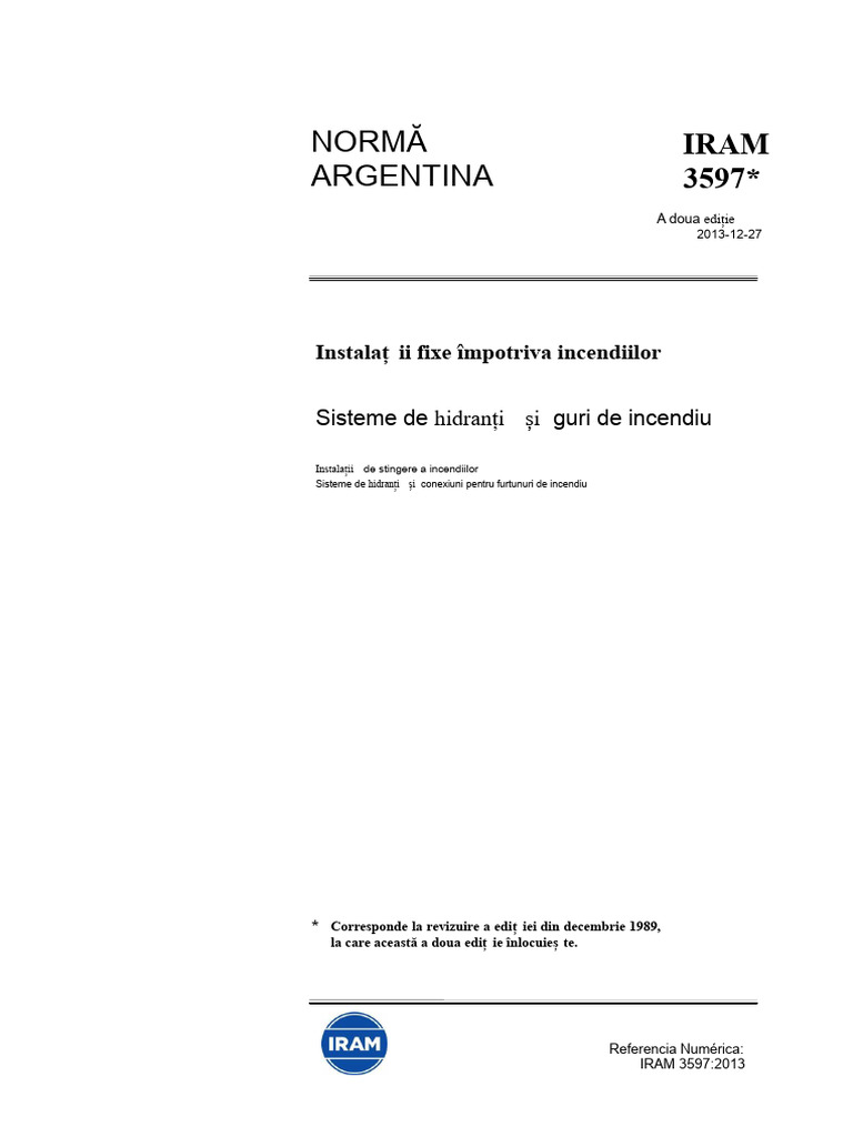 Normă Argentina: Iram 3597 | PDF