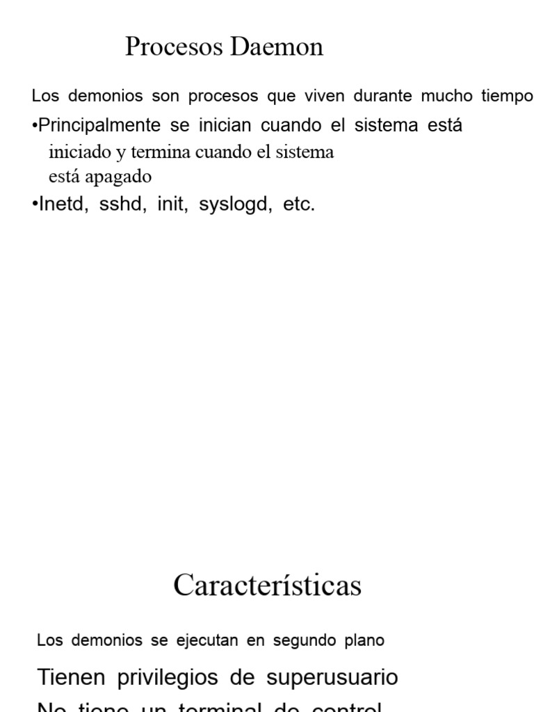 Guía Completa sobre Procesos Daemon | PDF | Modelo cliente-servidor ...