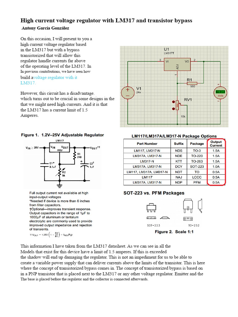 LM317 High Current Voltage Regulator | PDF | Bipolar Junction ...