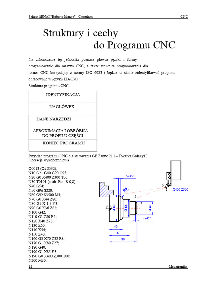 Struktura Programowanie CNC | PDF